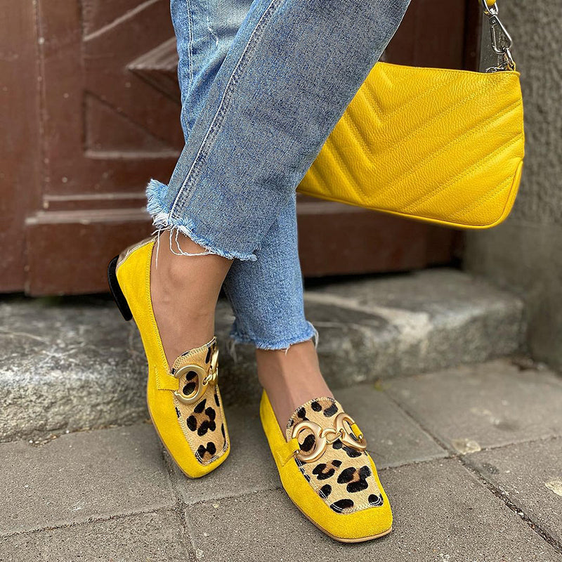 Caia™ - Loafers with Leopard Print