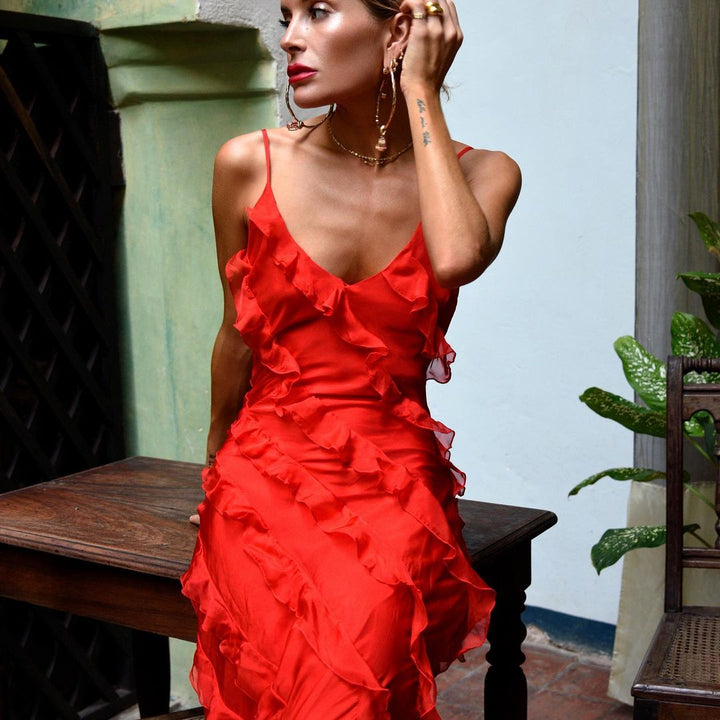 Zara - Ruffle Maxi Dress