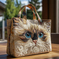 Handmade Bag with White Cat