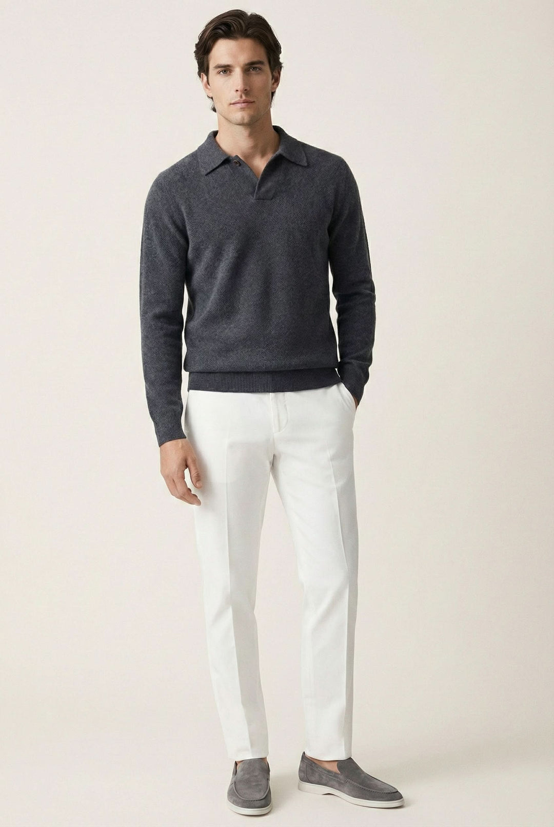 Classic Suede Loafer Grey