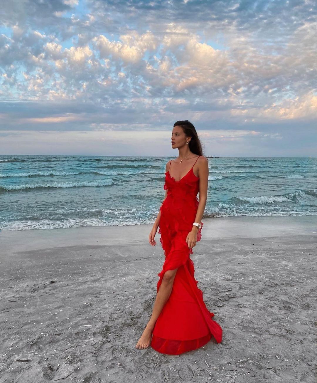 Zara - Ruffle Maxi Dress
