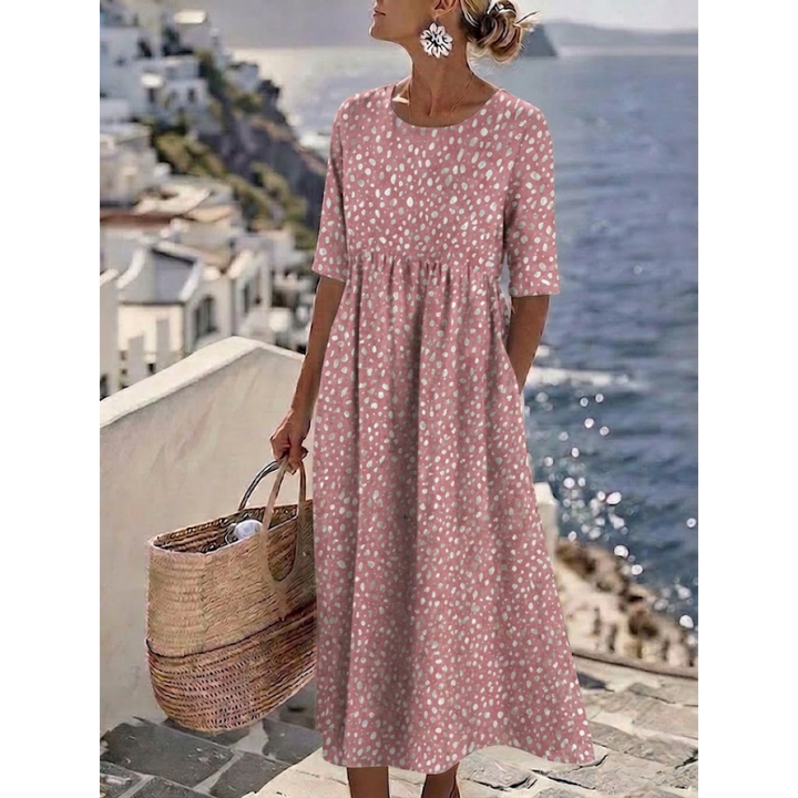 Tess™ | Elegant Midi Dress with a Figure-Flattering Design