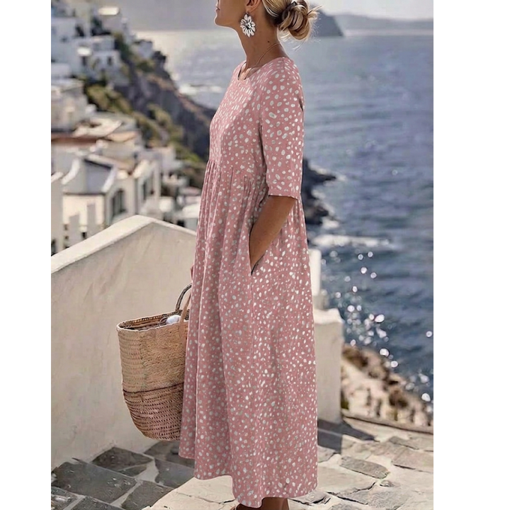 Tess™ | Elegant Midi Dress with a Figure-Flattering Design