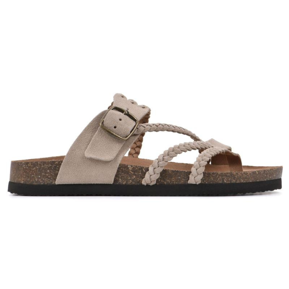 Hayleigh | Woven Cork Sandals