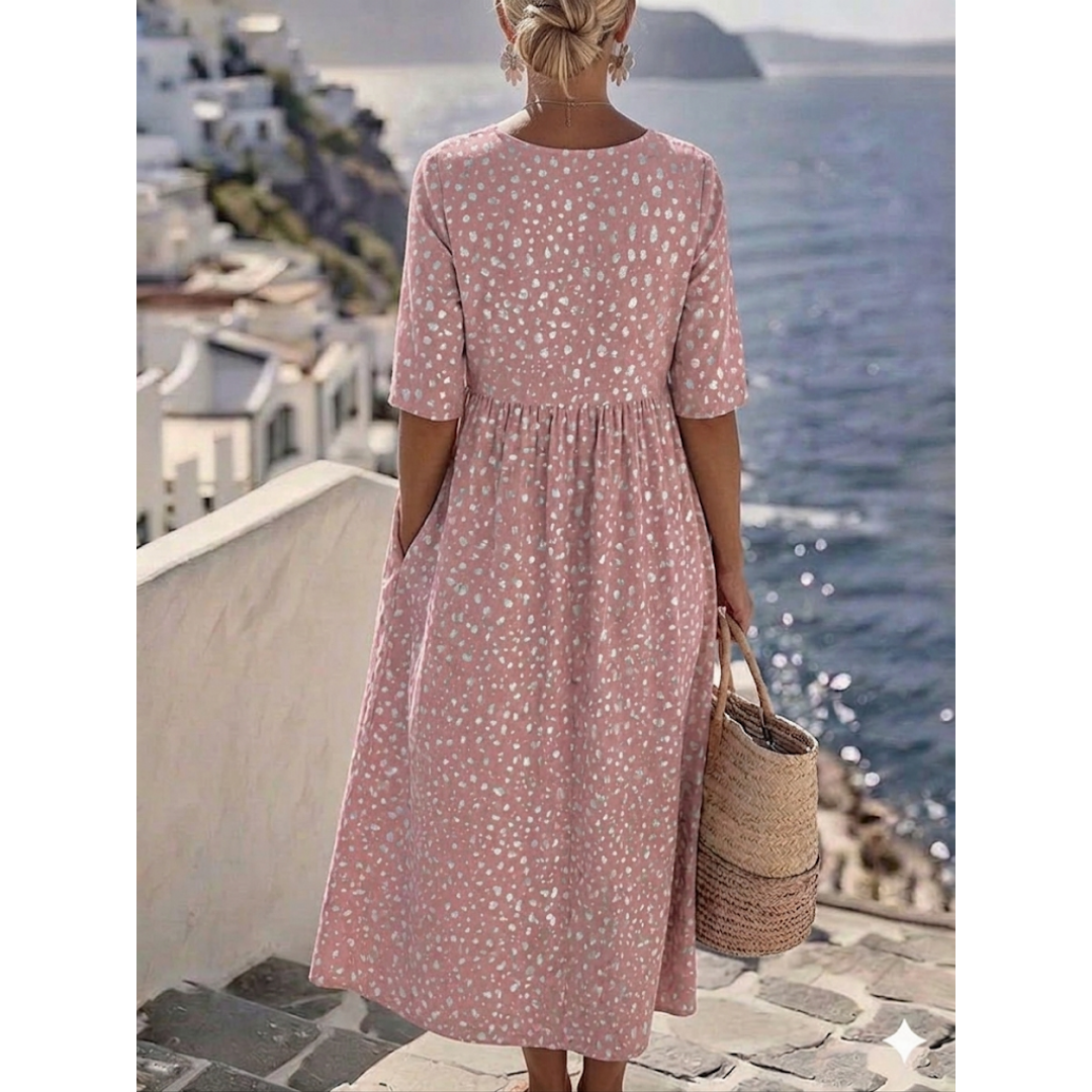 Tess™ | Elegant Midi Dress with a Figure-Flattering Design