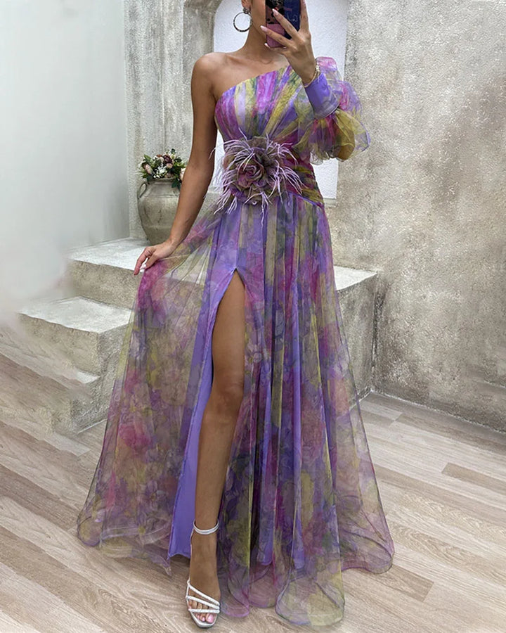 Cecelia - Maxi Dress with One Sleeve