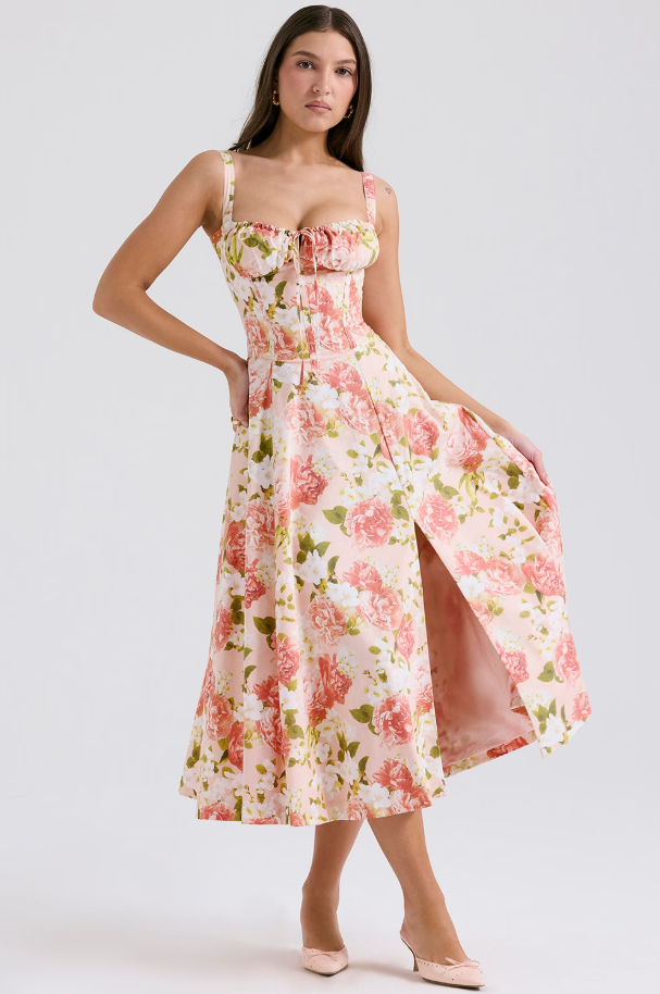 AURORA - CORSET MIDI DRESS