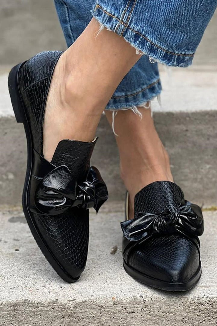 Orla™ - Black Ballerinas with Bow
