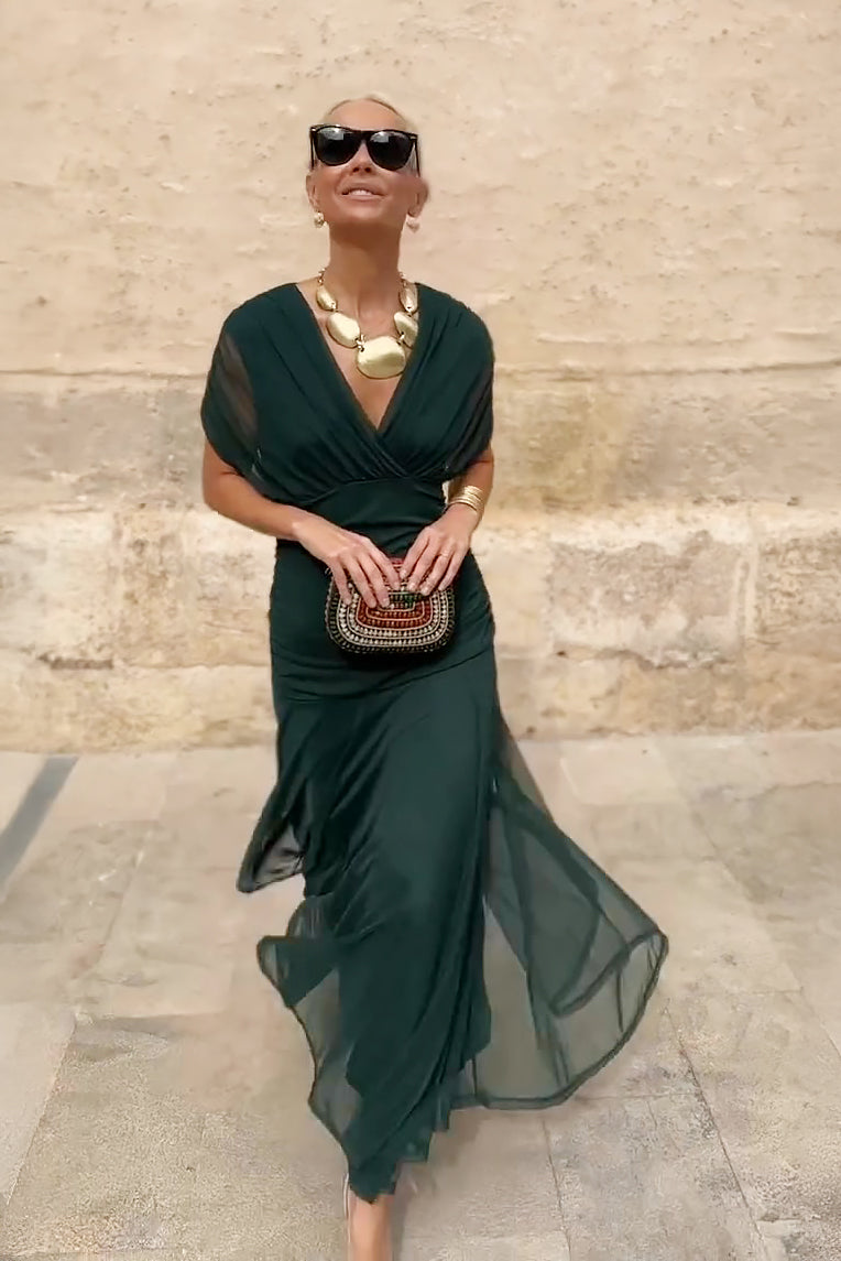 Valentina | V-Neck Maxi Dress