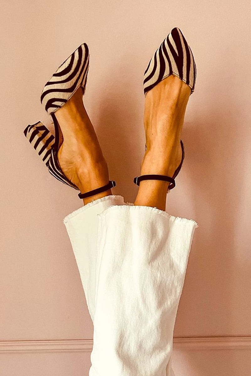 Viola™ - Zebra Print Heeled Shoes