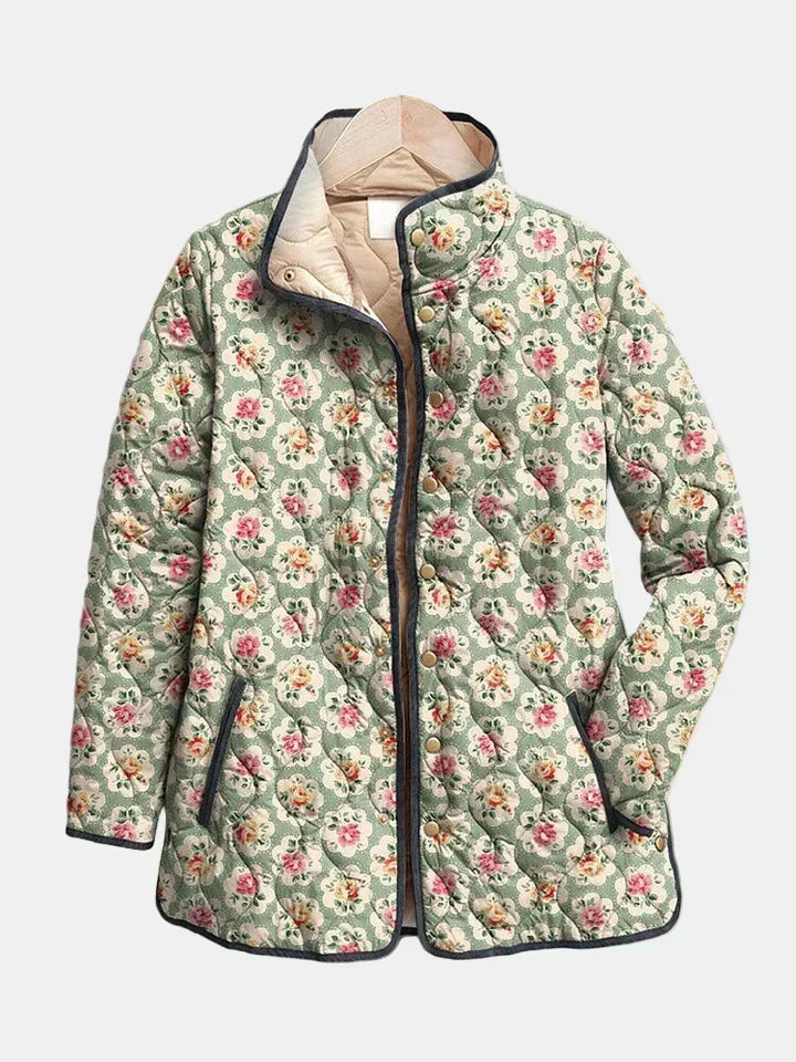 Valcor | Quilted Jacket with Floral Tapestry Fabric Amélie