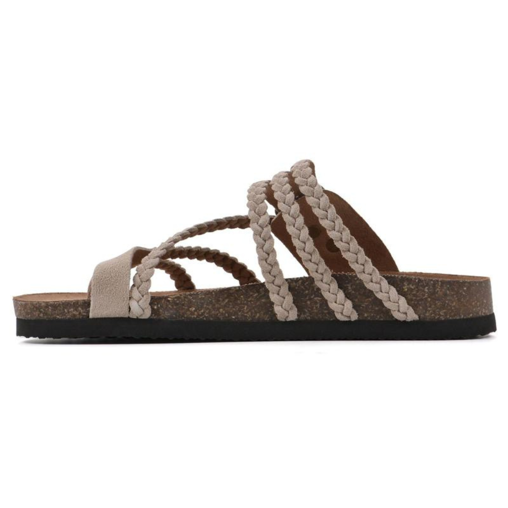 Hayleigh | Woven Cork Sandals
