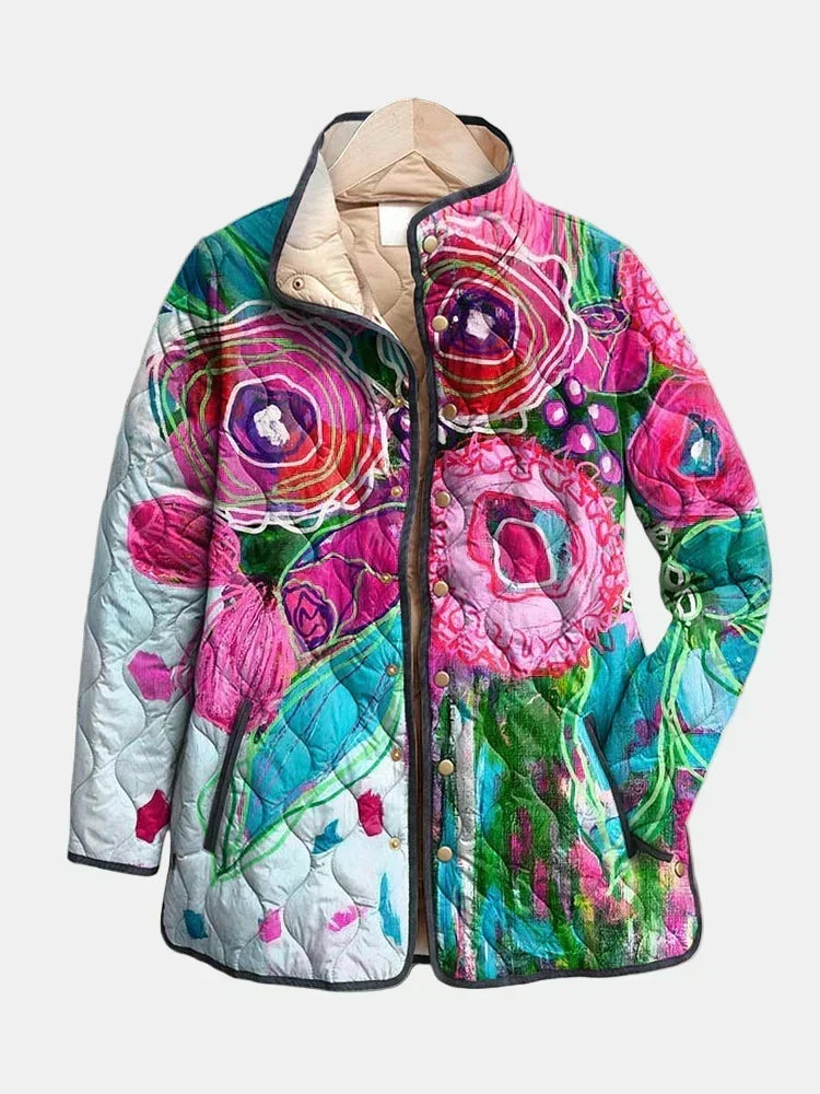 Valcor | Quilted Jacket Watercolour Flowers Lucie