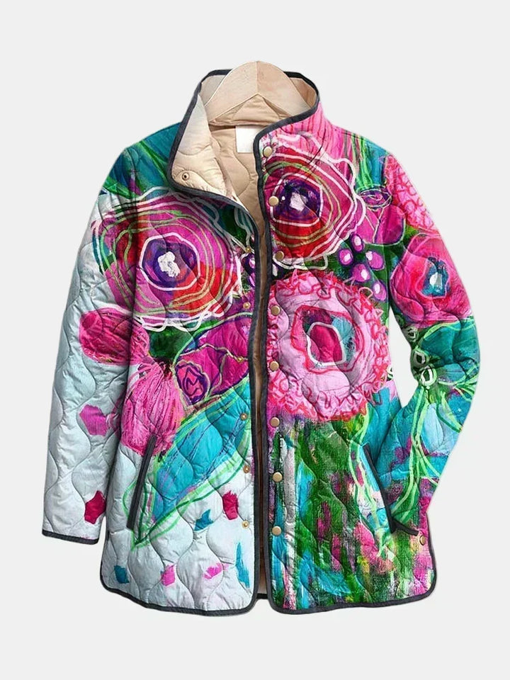 Valcor | Quilted Jacket Watercolour Flowers Lucie