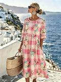 Poppy™ | Rose Garden Gingham Midi Dress