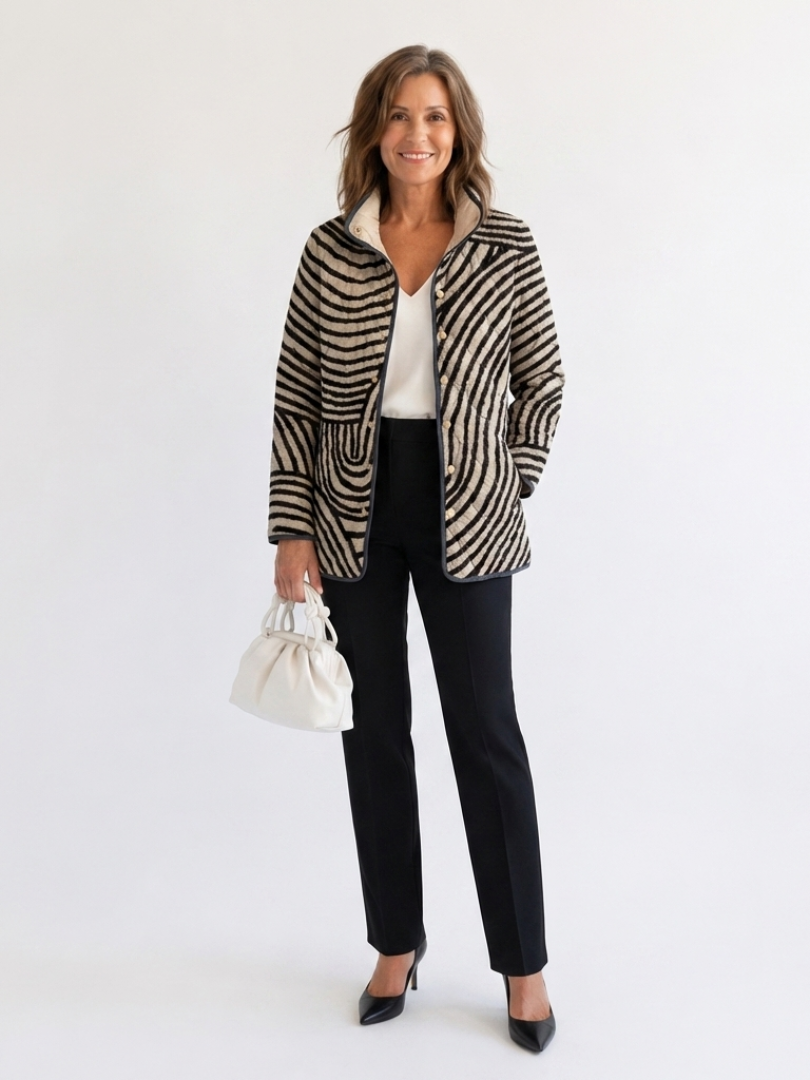 Valcor | Quilted Jacket with Drawn Circles Léa