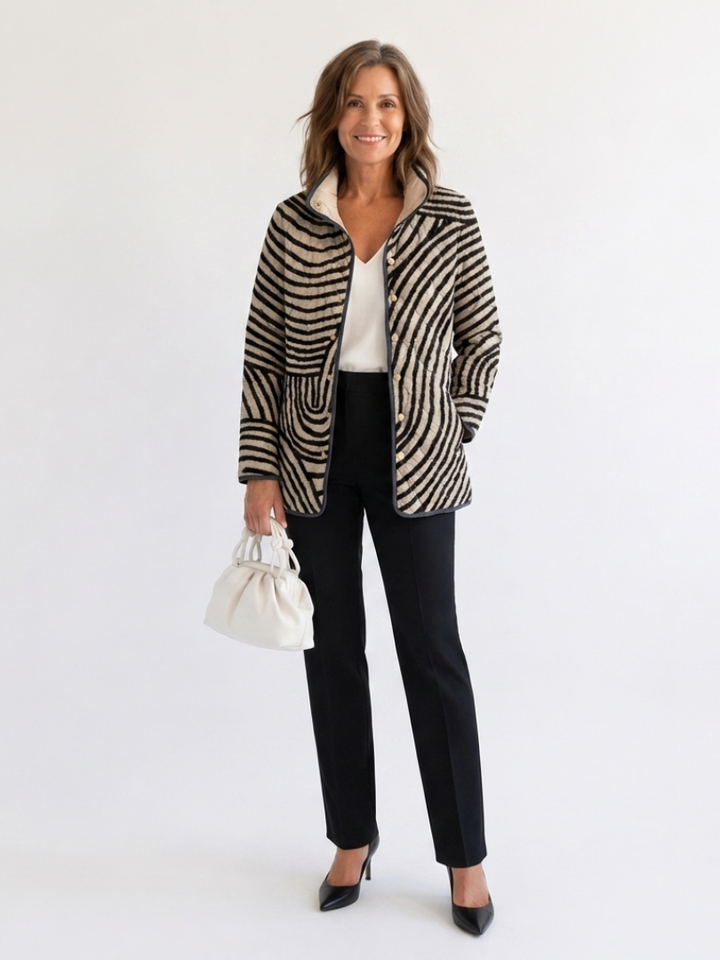 Valcor | Quilted Jacket with Drawn Circles Léa