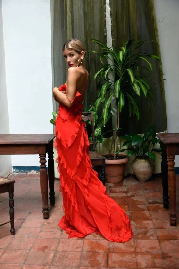 Zara - Ruffle Maxi Dress