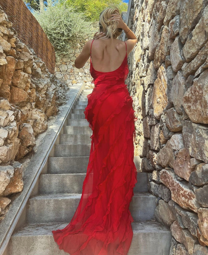Zara - Ruffle Maxi Dress