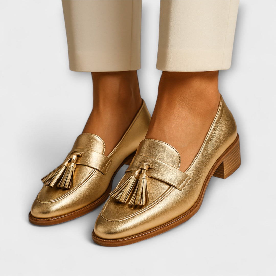 Isolde - Golden Shine Slippers