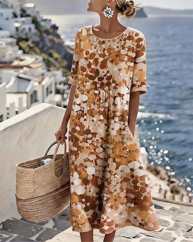 Elena™ - Elegant Floral Dress for Summer in Midi Length