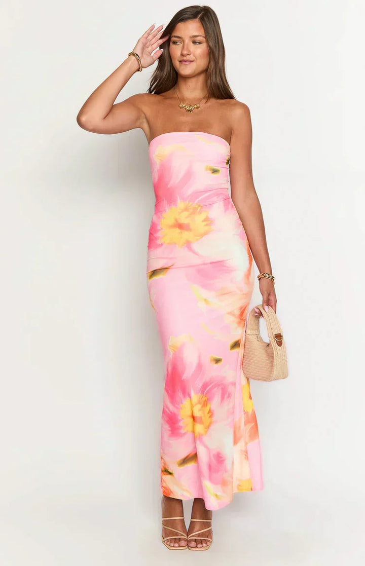 Arizona - Floral Mesh Maxi Dress