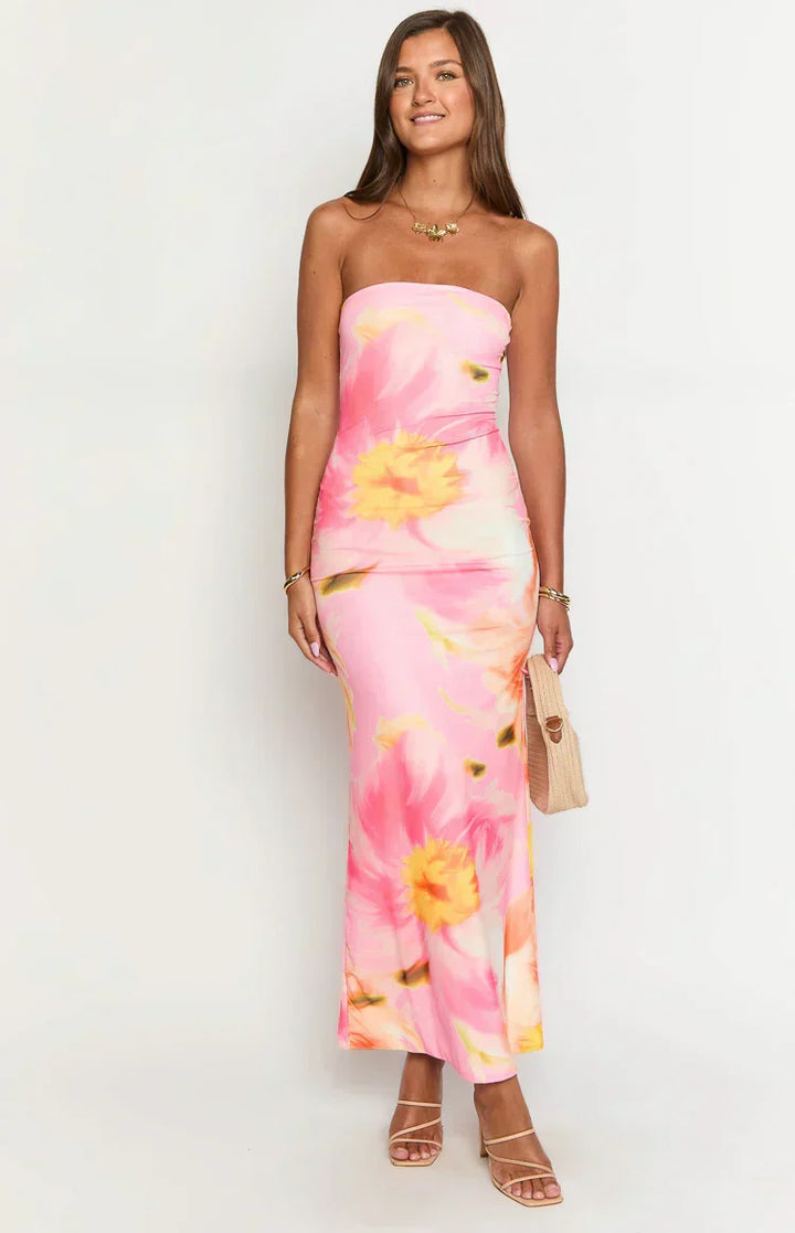 Arizona - Floral Mesh Maxi Dress