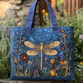 Padded Shoulder Bag with Dragonfly
