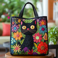 Handmade Bag with Black Cat