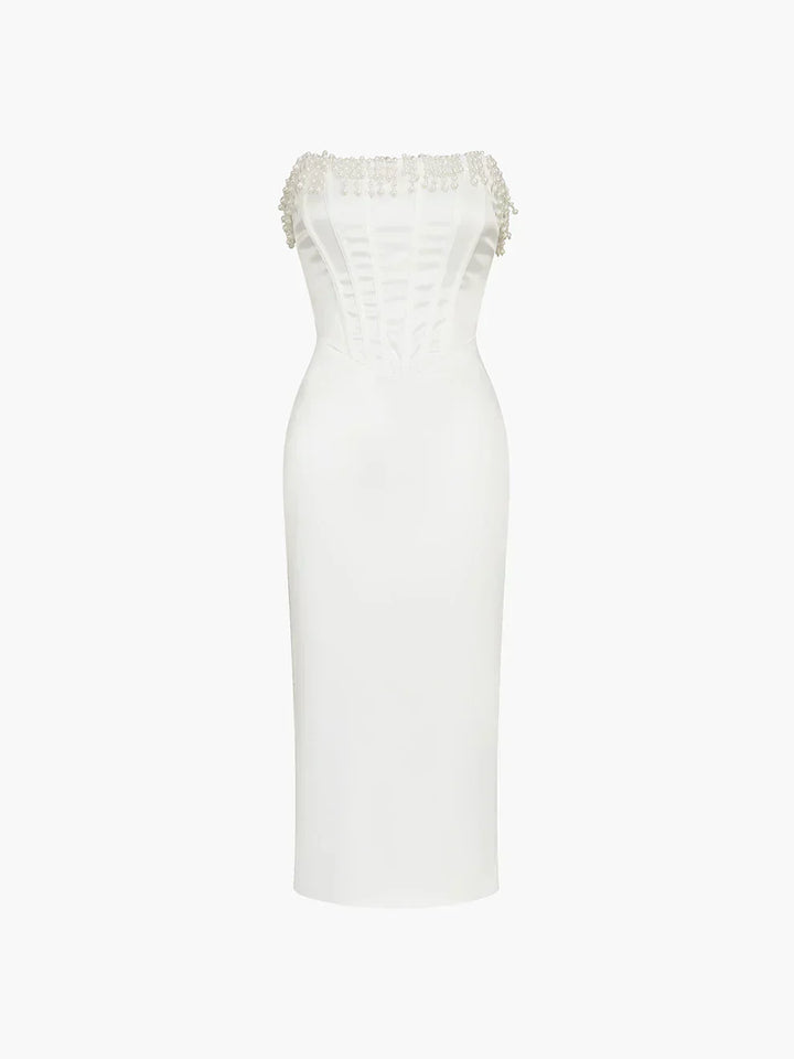 Zahra - Breathtaking Satin Midi Dress