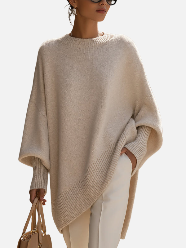 Anne | Soft Oversized Knit Poncho Jumper