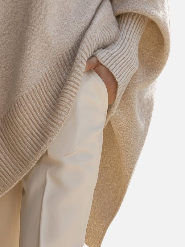 Anne | Soft Oversized Knit Poncho Jumper