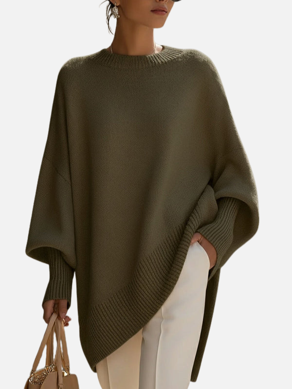Anne | Soft Oversized Knit Poncho Jumper