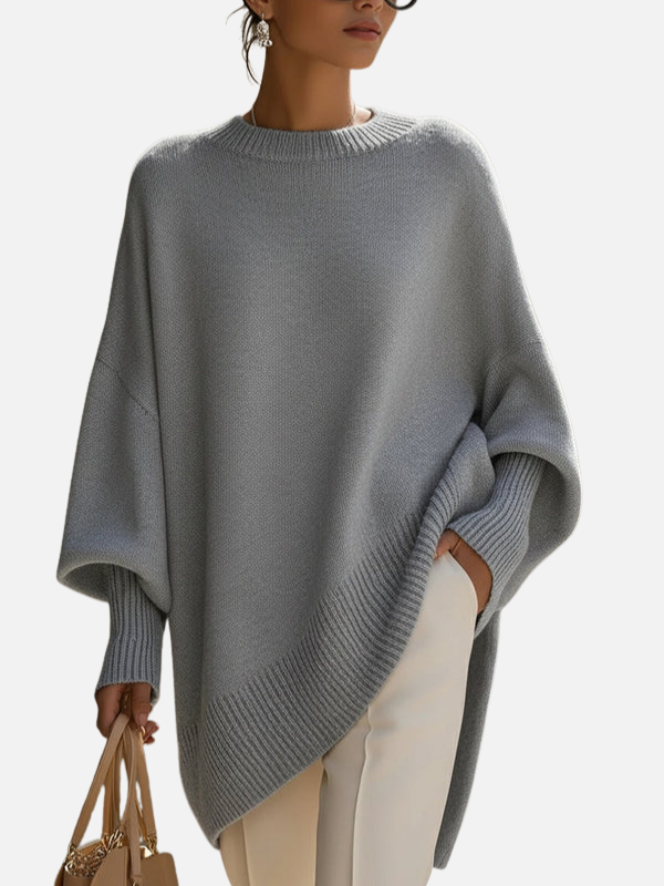 Anne | Soft Oversized Knit Poncho Jumper