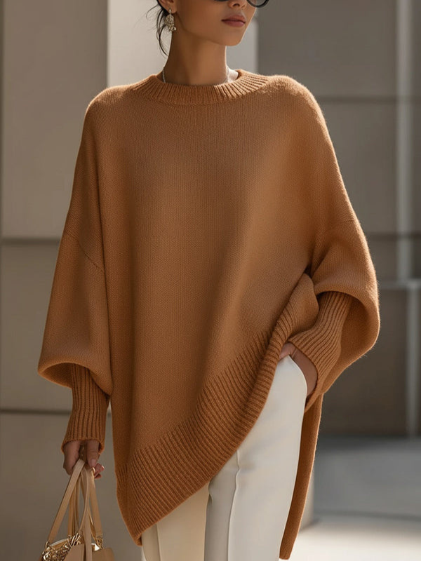Anne | Soft Oversized Knit Poncho Jumper