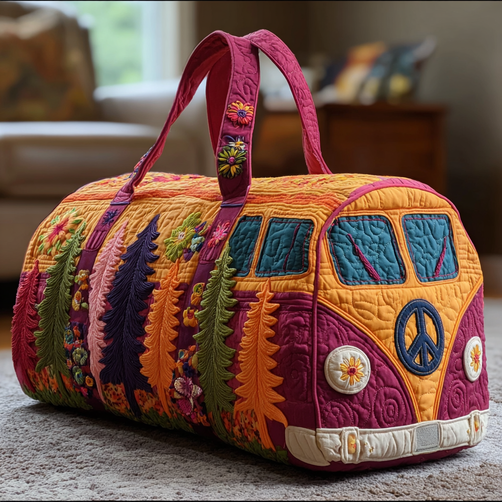 Quilted Travel Bag - Floral Journey