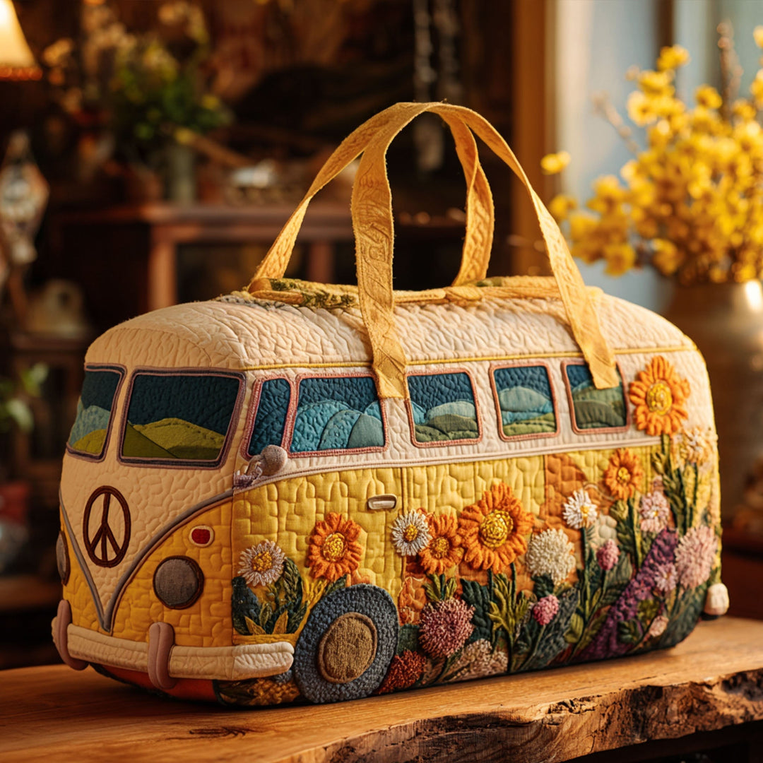 Quilted Travel Bag - Flower Van