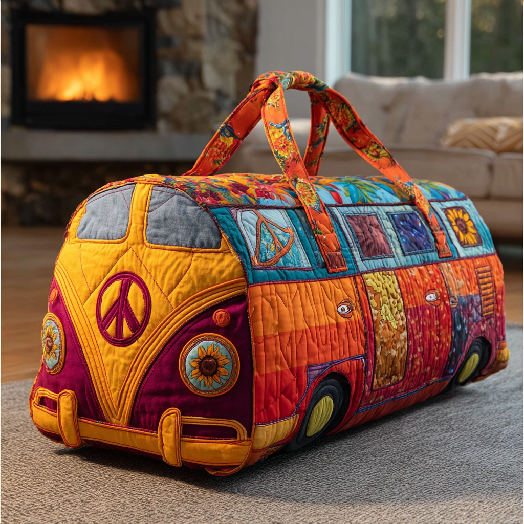 Quilted Travel Bag - Colorful Route