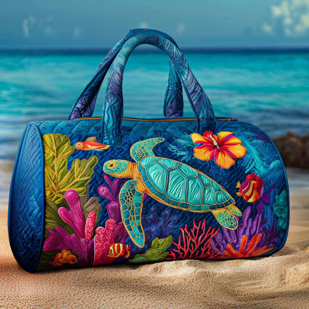 Quilted Travel Bag - Coral Paradise