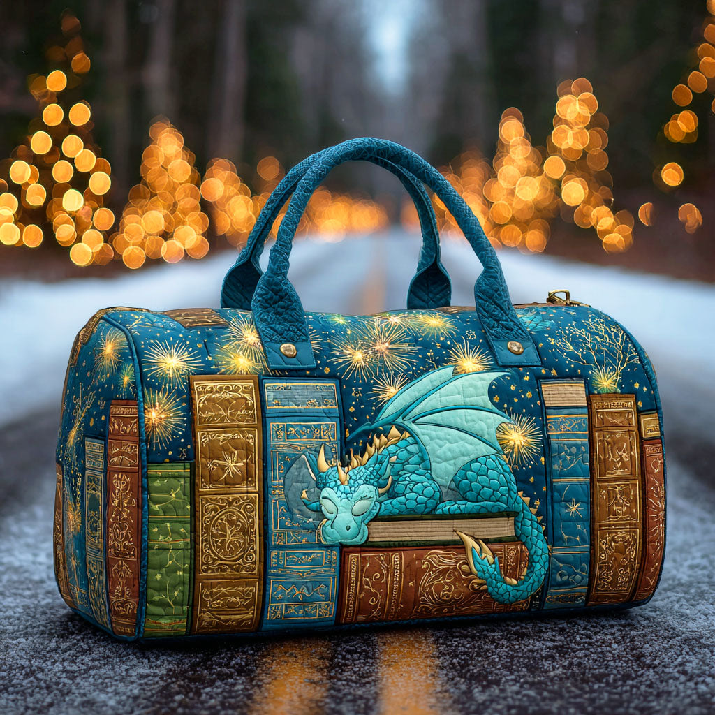 Quilted Travel Bag - Dragon and Grimoire
