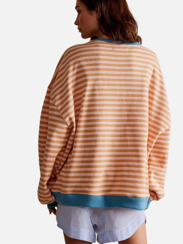 Lene | Colourful Oversized Striped Sweatshirt