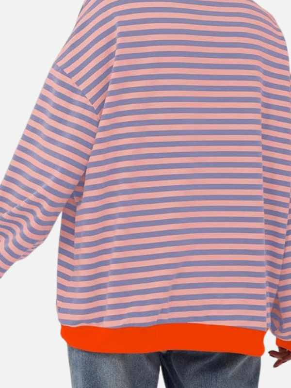 Lene | Colourful Oversized Striped Sweatshirt