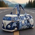 Quilted Indigo Travel Bag