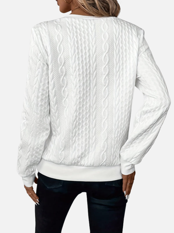 Ida | Half-Zip Pullover in Cable Knit
