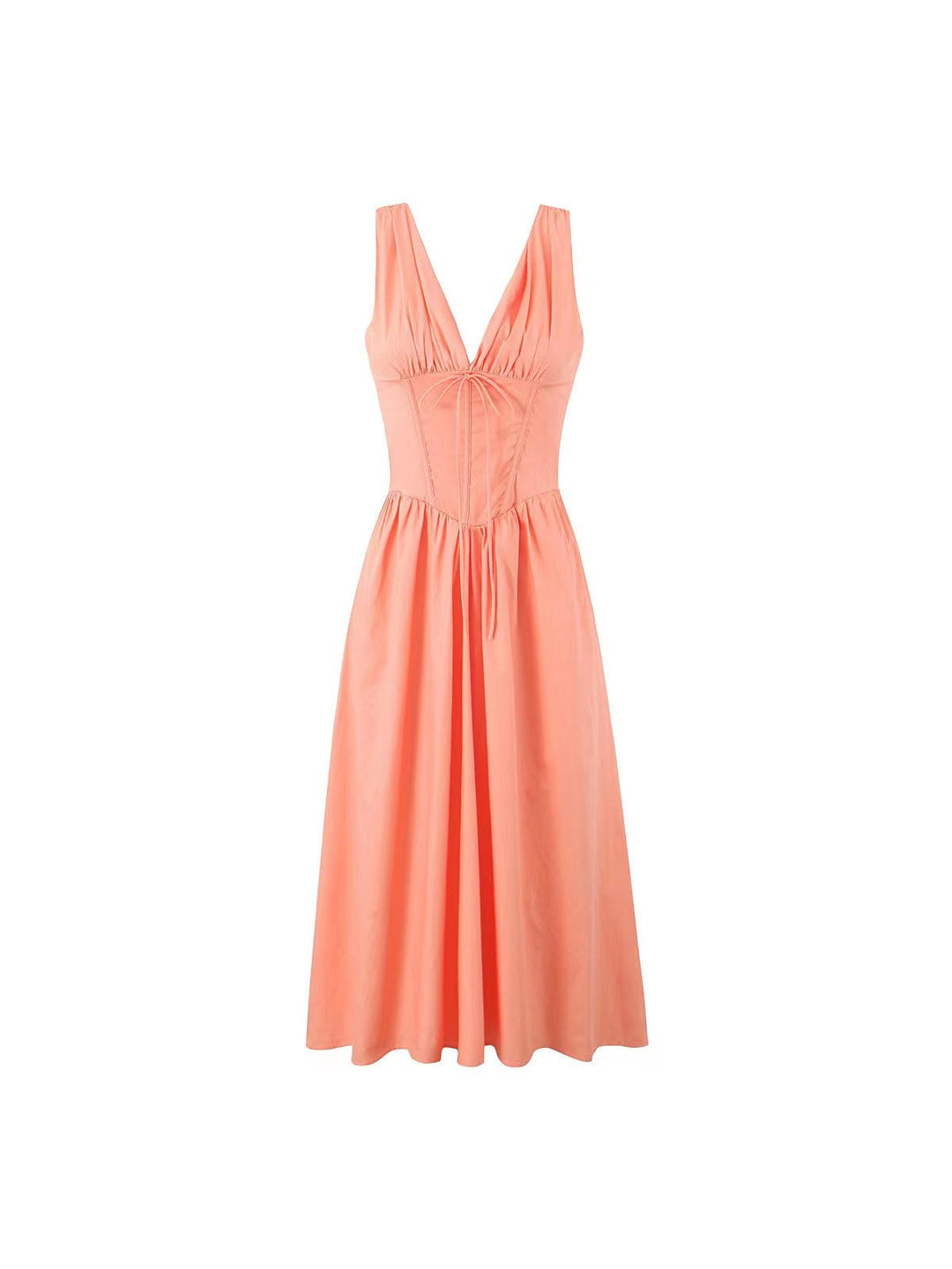 Ariana - V-Neck Corset Flare Midi Dress