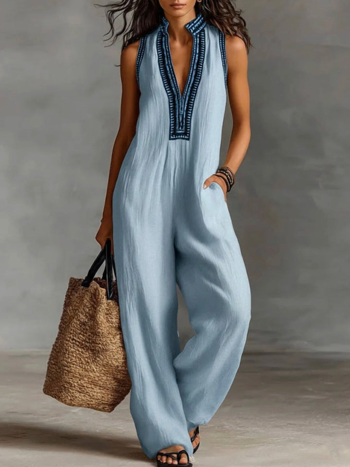 Fiamma | Sleeveless Jumpsuit with High Collar