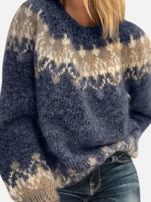 Ida | Icelandic Knitted Jumper with Round Neckline