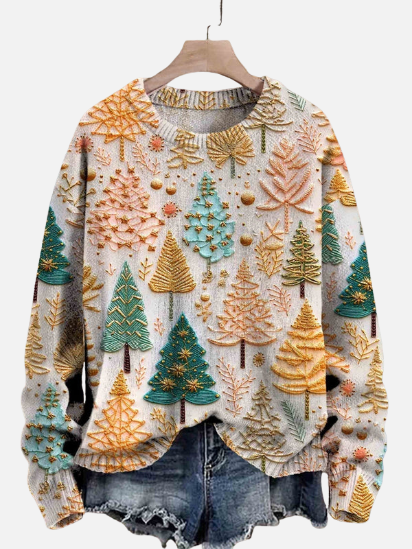 Lone | Christmas Jumper with Christmas Trees