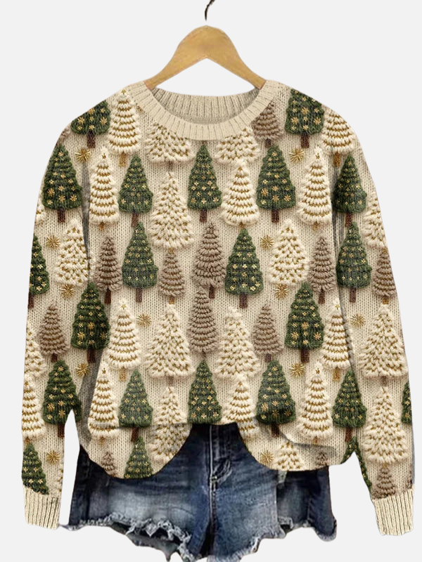 Lone | Christmas Jumper with Christmas Trees