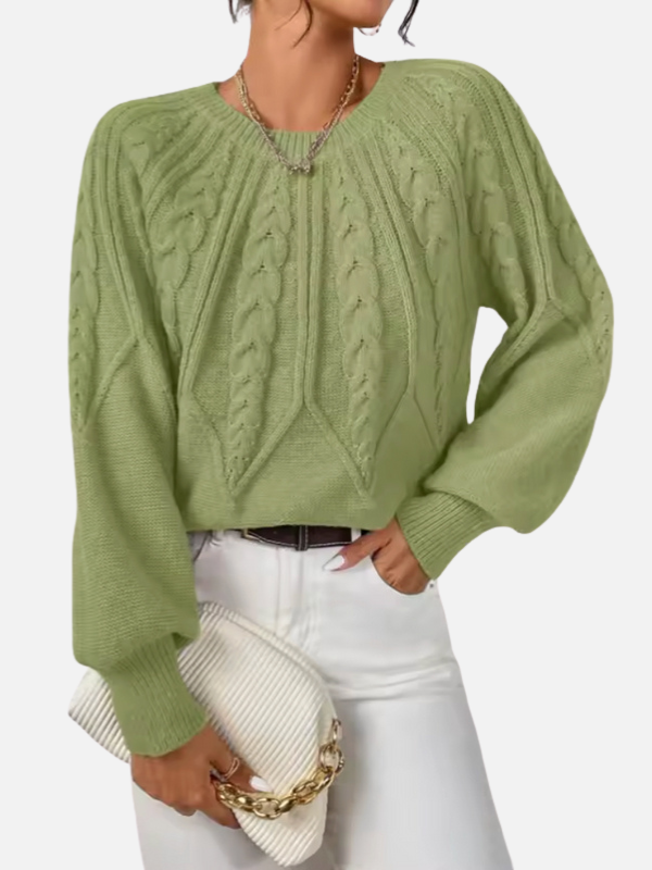 Mette | Cable Knit Jumper with Round Neck